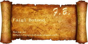 Faigl Botond névjegykártya
